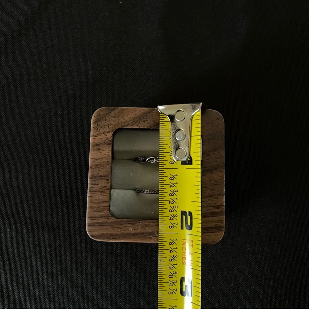 Wood Ring Box With See-Through Top Window